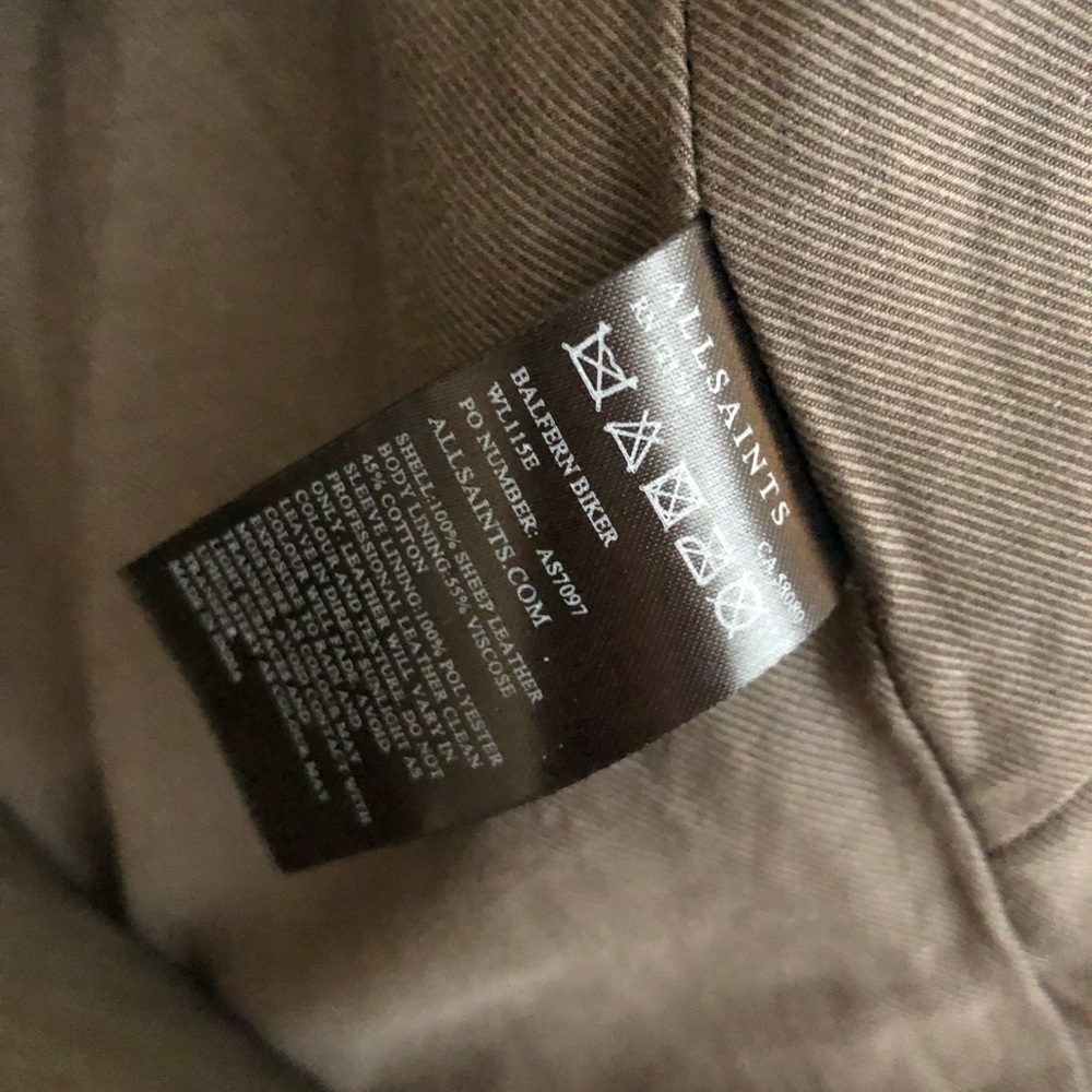All Saints Balfern Biker Jacket NWOT *SE* - Picture 2 of 5